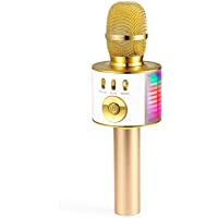 Los mejores  - Fede Micrófono Karaoke Bluetooth Infantil- Micrófono Inalámbrico Karaoke Portátil con luz LED multicolor- Mejores…
